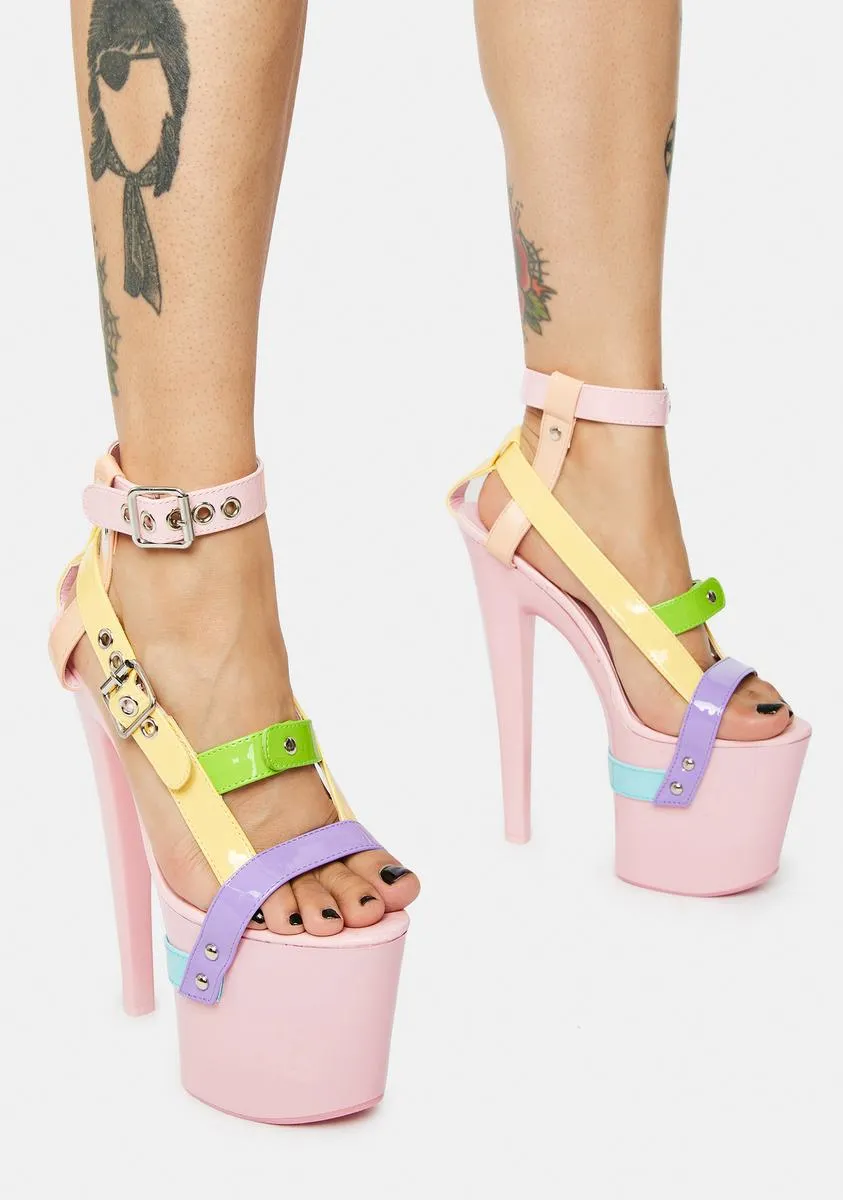 Pastel X Bondage Platform Heels