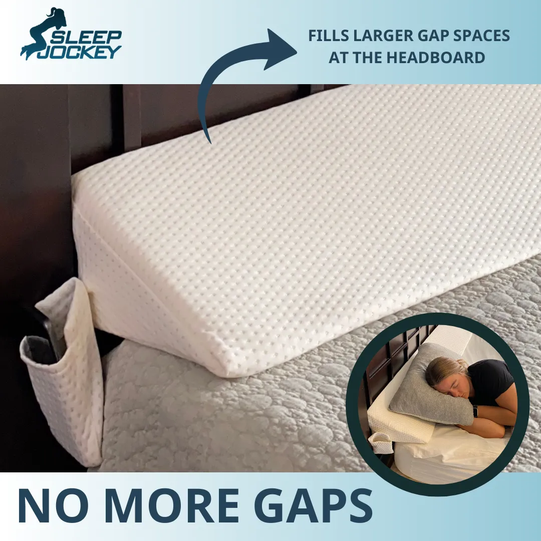 Pillow Wedge for Headboard Gap with Ultra Soft Cover - King Sized Headboard