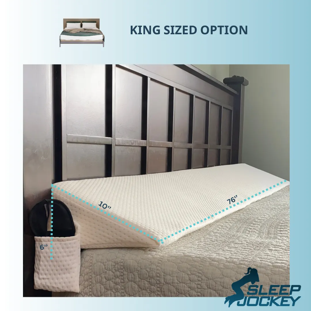 Pillow Wedge for Headboard Gap with Ultra Soft Cover - King Sized Headboard