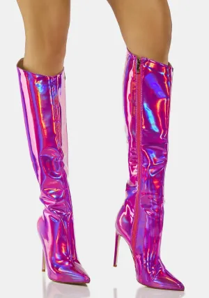 Pink Nova Stiletto Boots