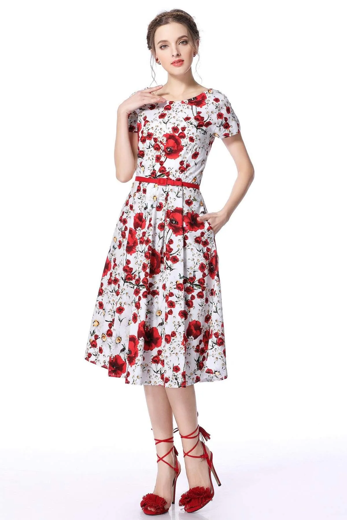 Poppy & Daisy Scoop Neck Vintage Dress