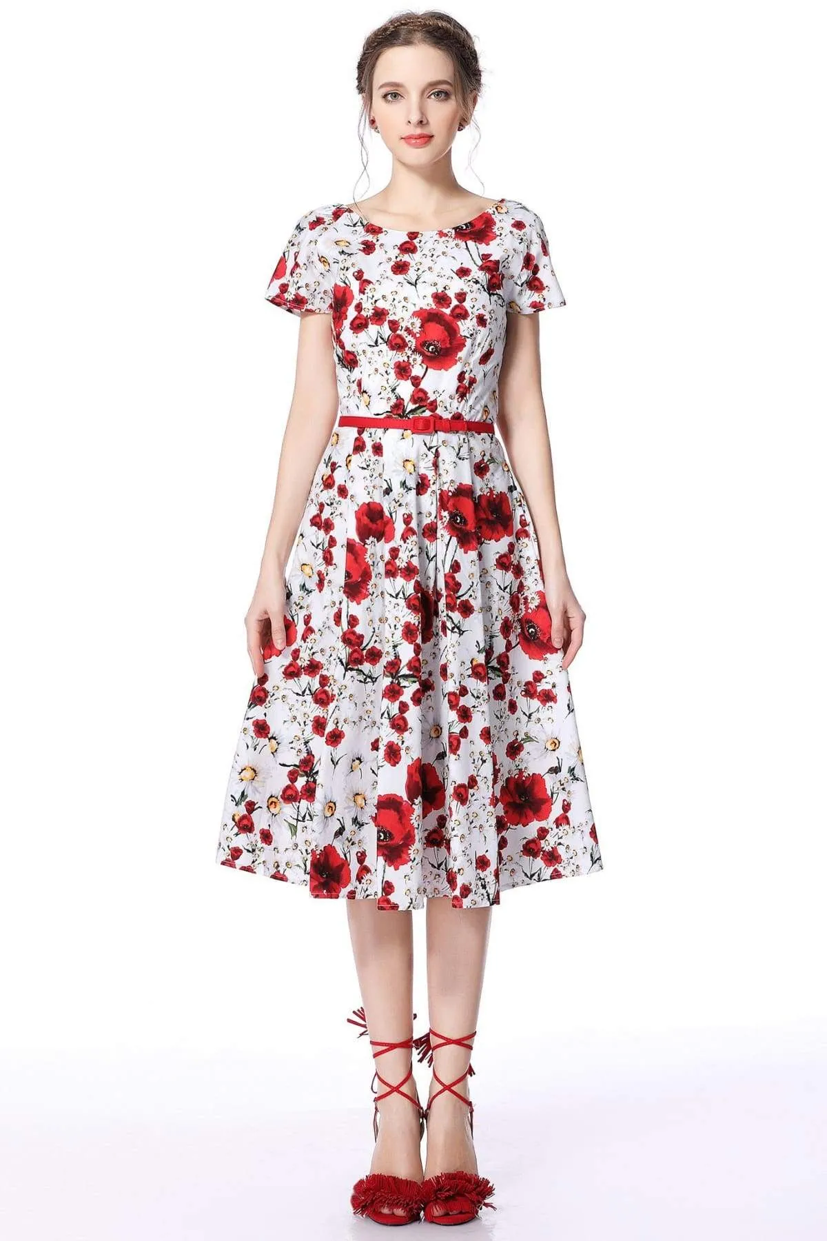 Poppy & Daisy Scoop Neck Vintage Dress