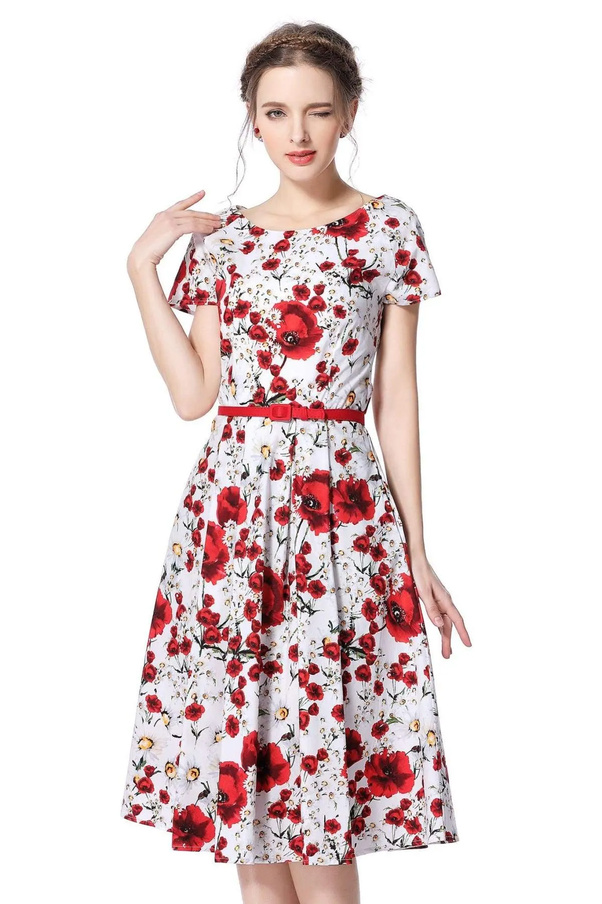 Poppy & Daisy Scoop Neck Vintage Dress