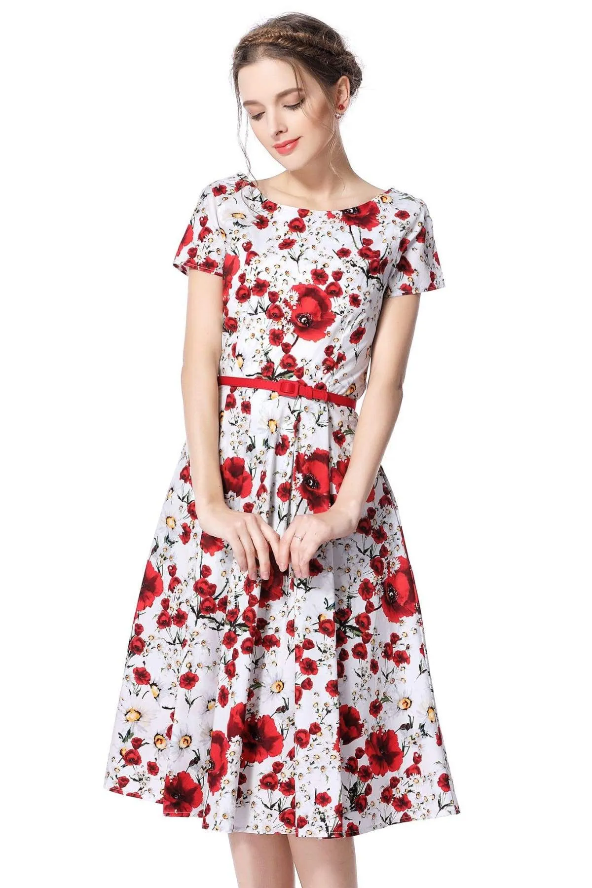 Poppy & Daisy Scoop Neck Vintage Dress