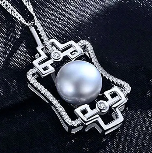 "Genesis" - Gray Freshwater Pearl and Sterling Silver Bridal Necklace