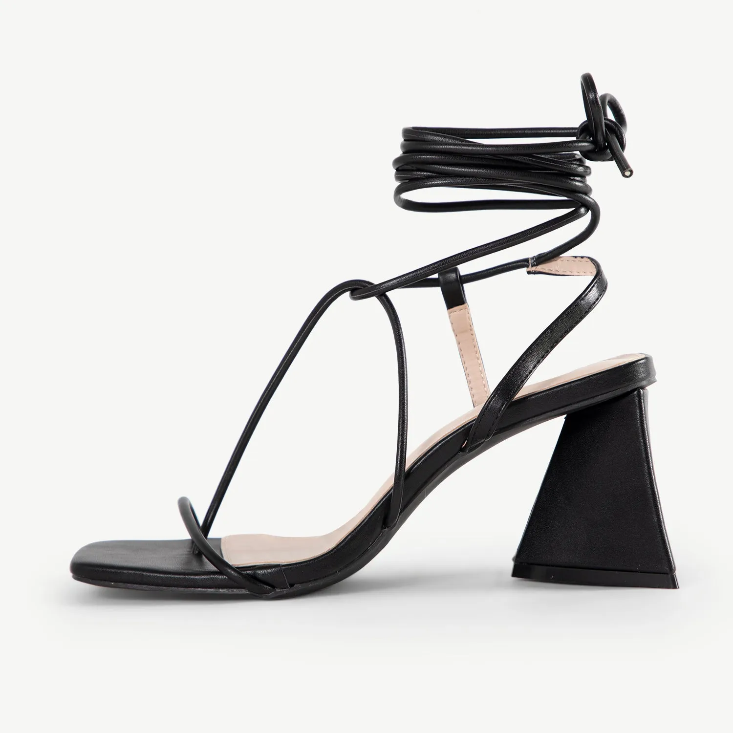 RAID Aysha Strappy Block Heel in Black