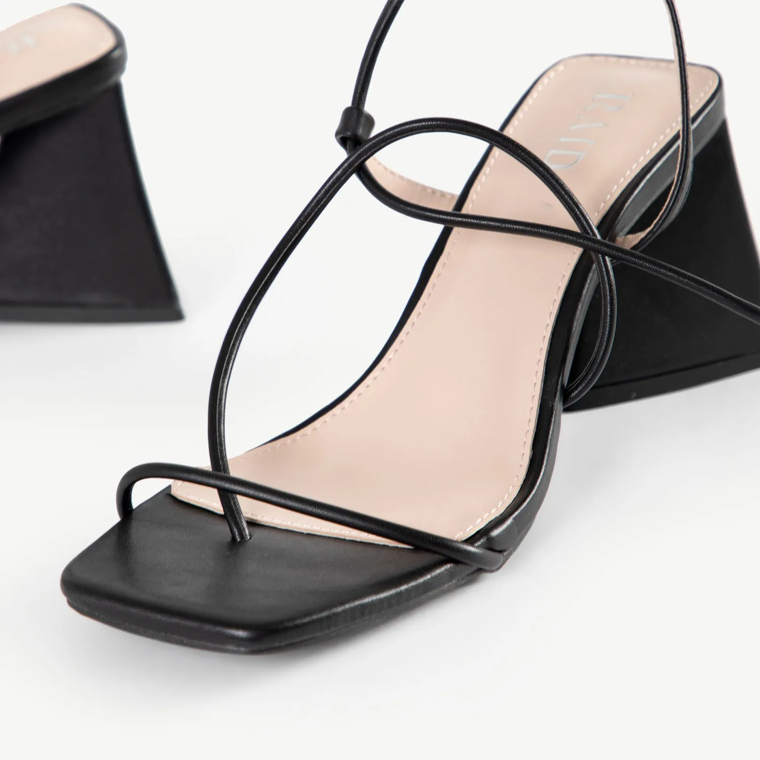 RAID Aysha Strappy Block Heel in Black