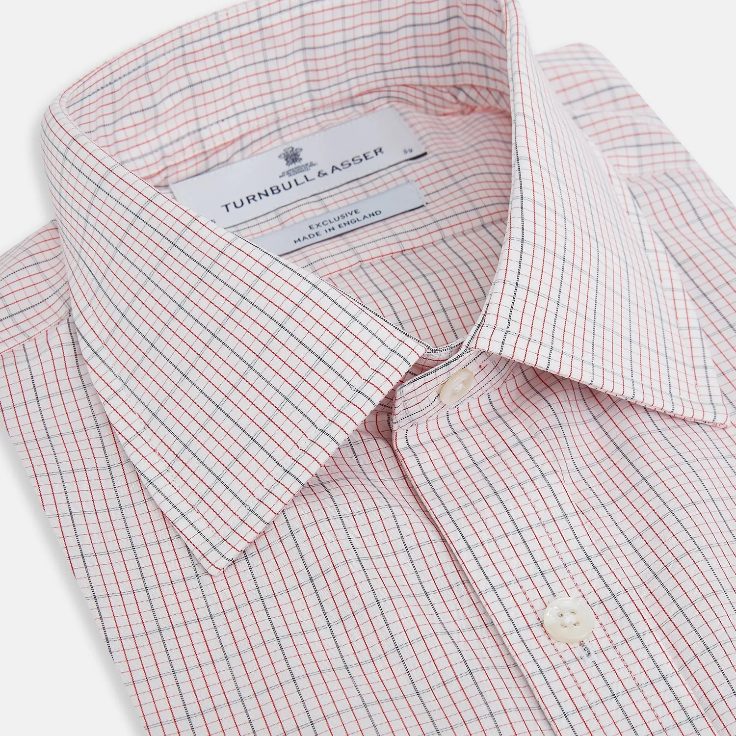 Red Micro Graph Check Mayfair Shirt