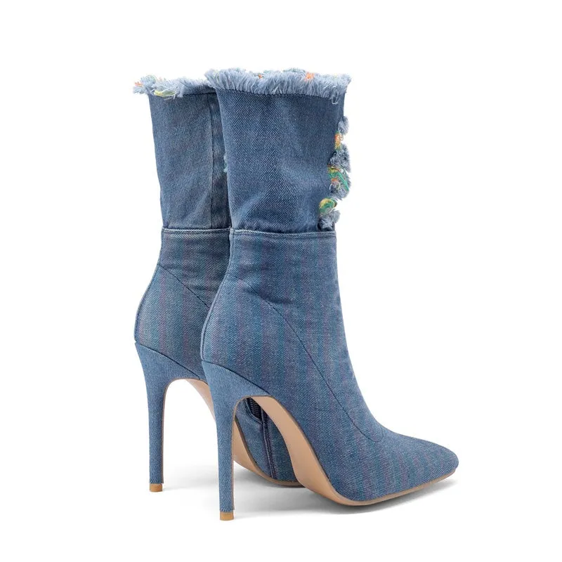 Rizzie Denim High Heels