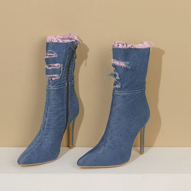 Rizzie Denim High Heels