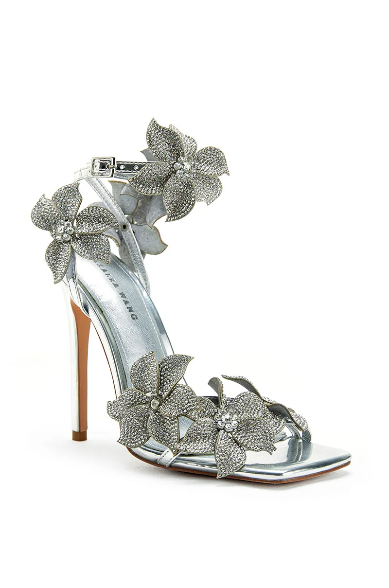 ROMI-SILVER STILETTO SANDAL