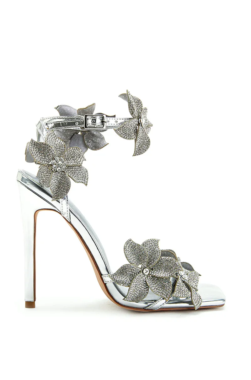 ROMI-SILVER STILETTO SANDAL