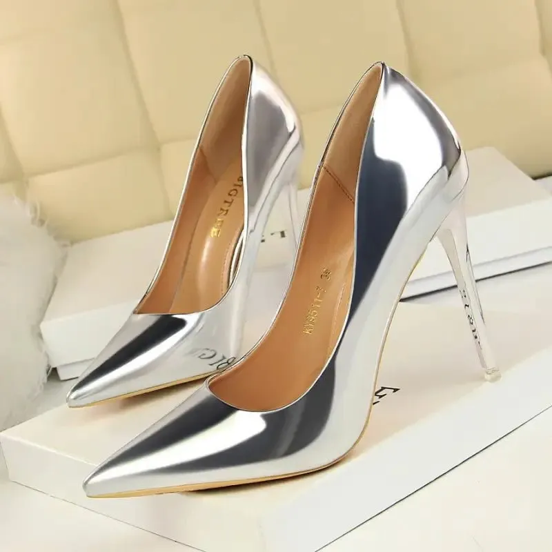 Stunning Stiletto Heels: Imitation Leather, Thin Heel, Heighten Function - Sizes 34-40