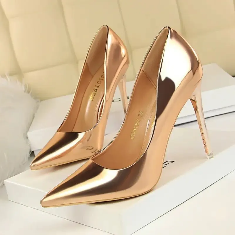 Stunning Stiletto Heels: Imitation Leather, Thin Heel, Heighten Function - Sizes 34-40