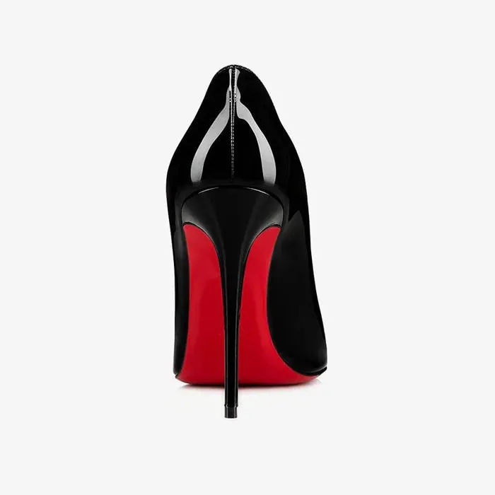 The POX - Leather High Heel Red Bottoms Stiletto Pumps For Women 8-12CM