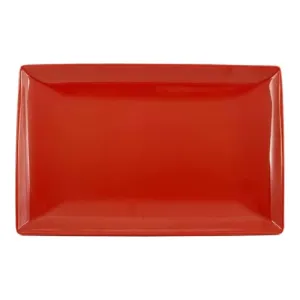 Thunder Group 47128PR Classic Pure Red 12-1/2" x 8" Melamine Rectangle Tray, Pack of 12